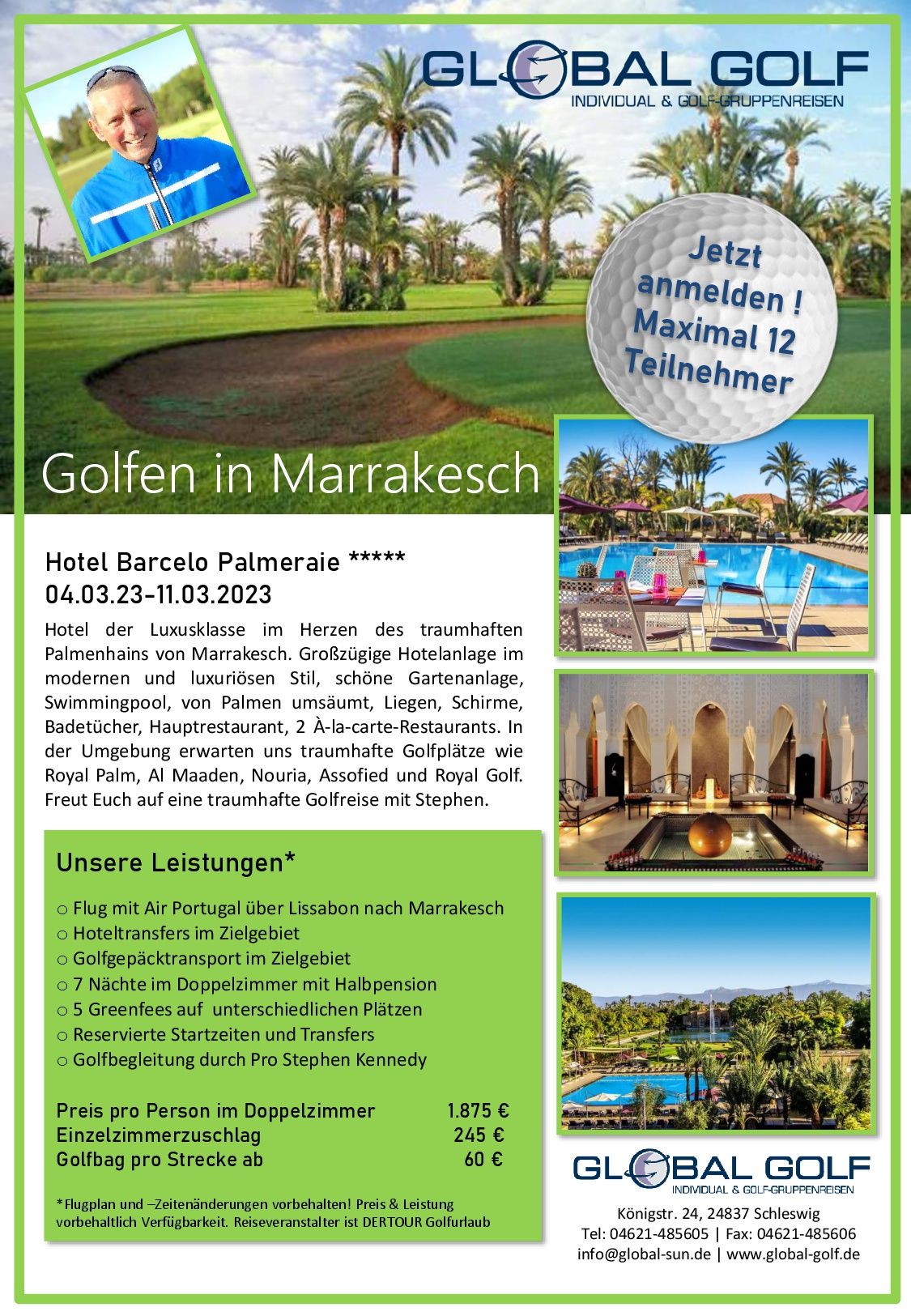 Golf Gruppenreise nach Marrakesch, Marokko