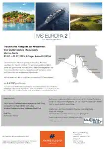 Golf & Cruise: Rom - Monte Carlo 03.07 - 11.07.23