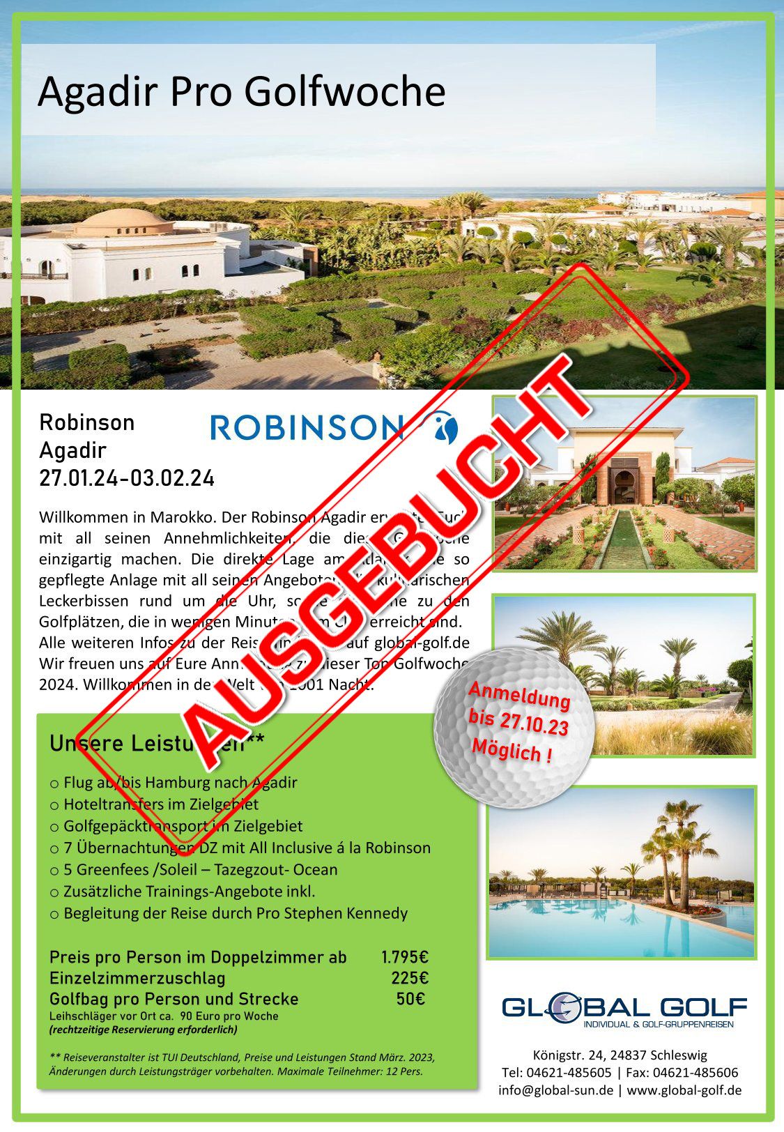 Robinson Club Agadir 27.01.24-03.02.2024