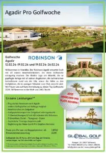 Hanse Golf Special 2024 Golf Golfreise-Gruppe mit Pro nach Agadir, Marokko 01