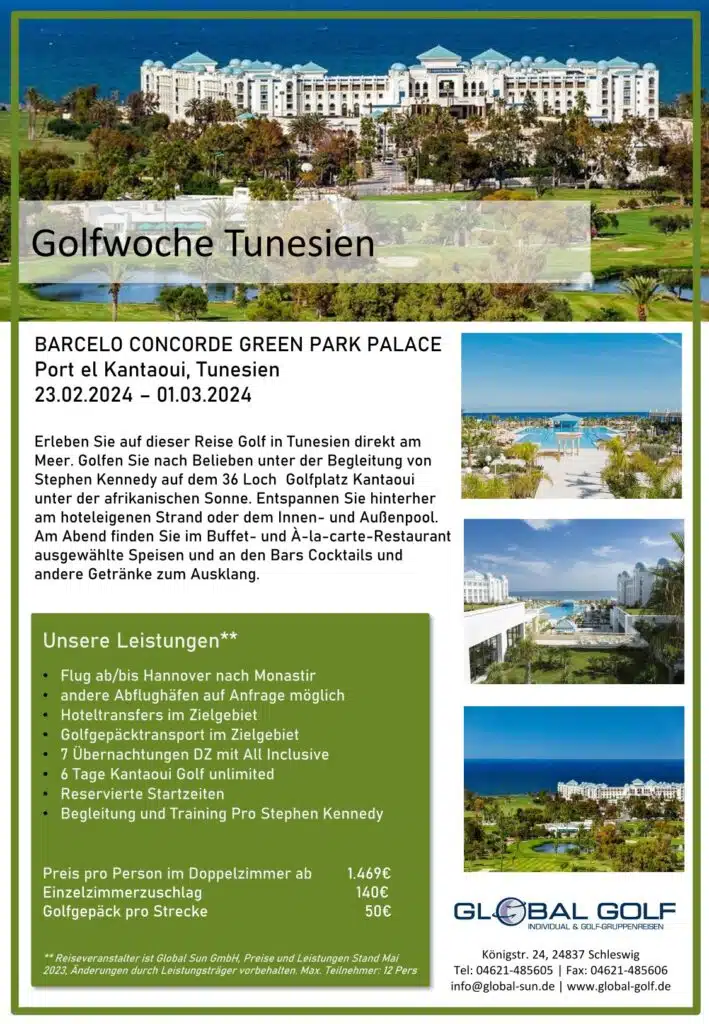 Golf-Gruppenreise mit Pro Tunesien unlimited golf