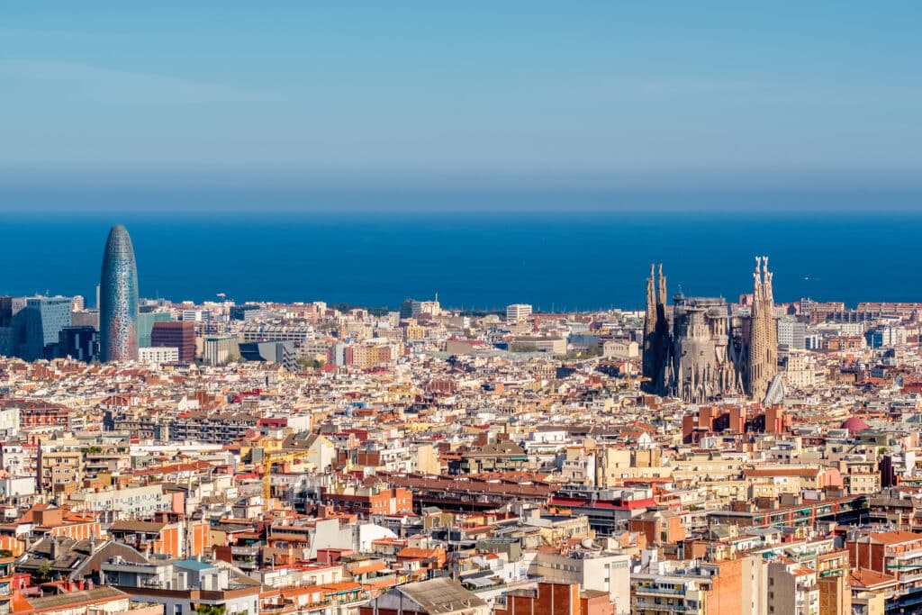 Barcelona cityscape overlook