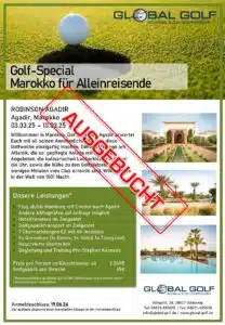 Single Golfreise mit Pro Robinson Agadir, Marokko 03.03.25 Ausgebucht