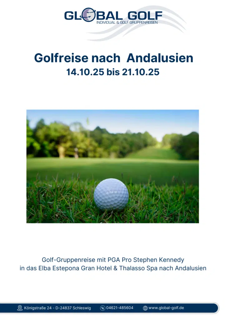 Golf-Gruppenreise mit PGA Pro Stephen Kennedy in das Elba Estepona Gran Hotel & Thalasso Spa nach Andalusien