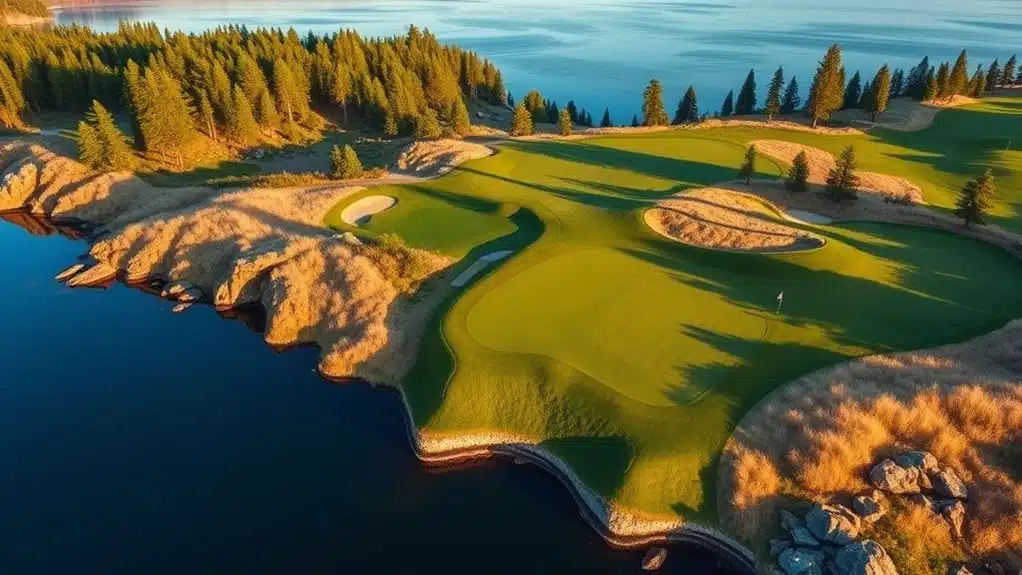 exclusive golf and lake