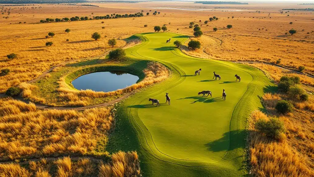 golfing amidst wildlife serenity