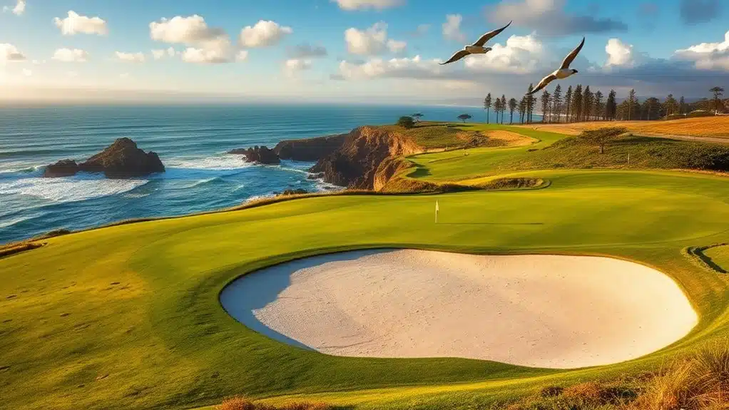 scenic coastal golf course