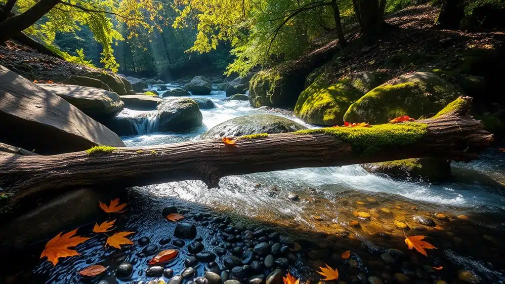 tranquil waters of nature