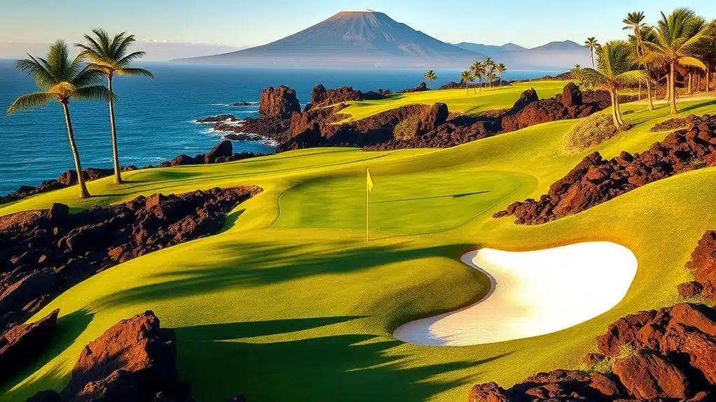 tropical golf course paradise