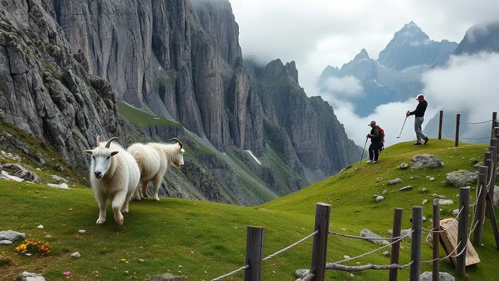 Ziegen und unwegsames Gelände