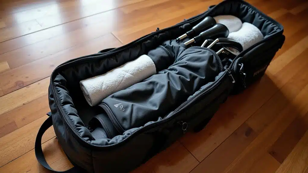 Packe die Golftasche sicher ein