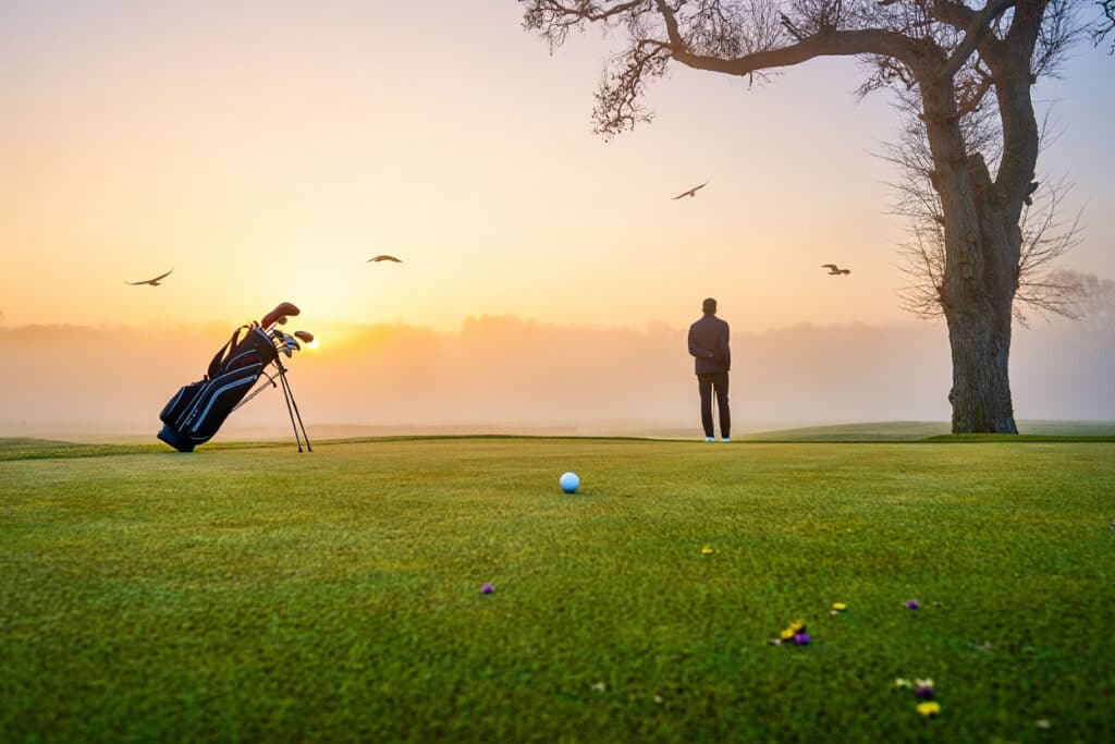 Digital Detox durch Golf: achtsames Golf Naturverbindung