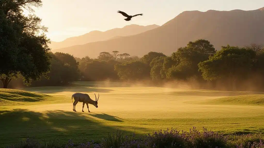 Golf spielen inmitten von Wildtierbegegnungen