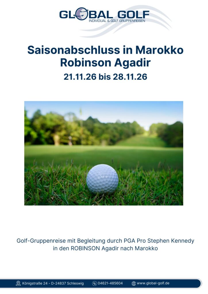 Golf Gruppenreise mit Pro Saisonabschluss Agadir, Marokko